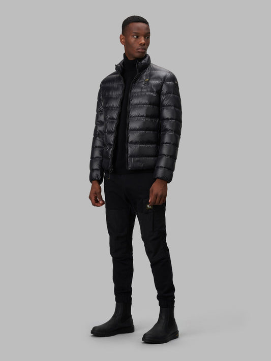 Sleek Black Goose Down Padded Jacket