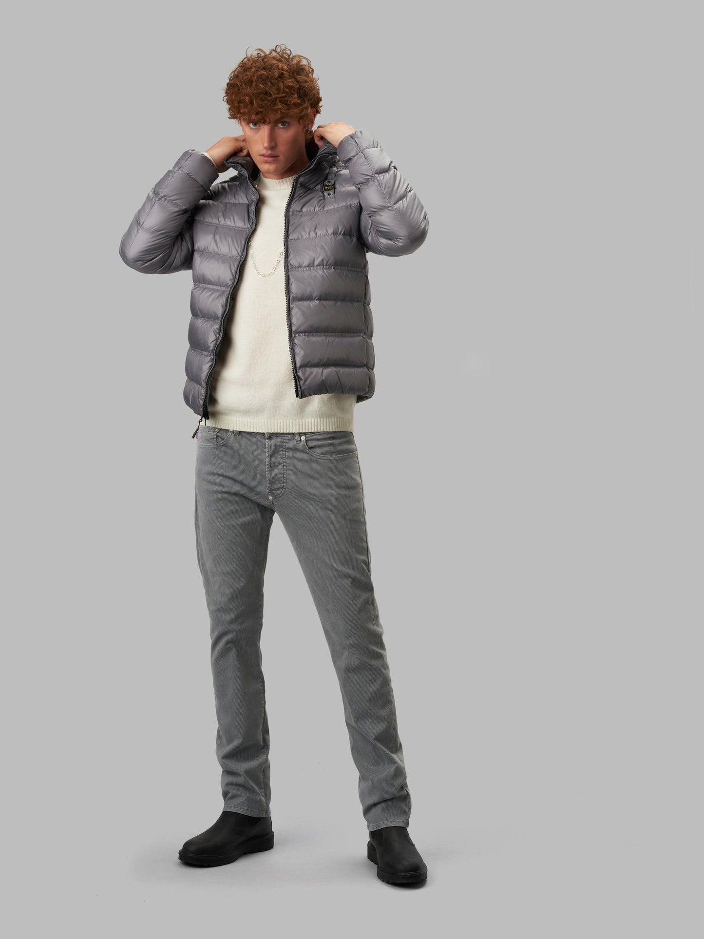 Elite Grey Goose Down Puffer Jacket