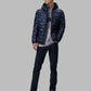 Elegant Blue Goose Down Jacket