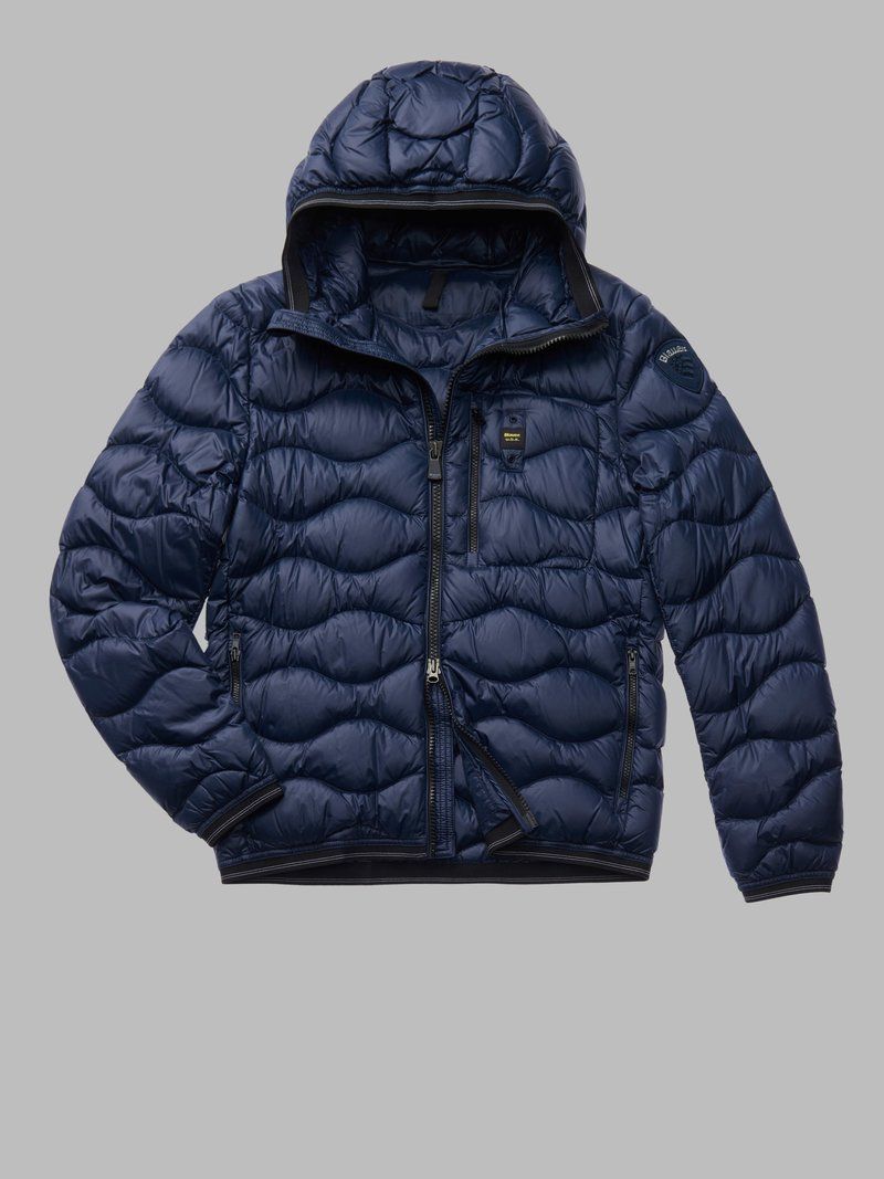 Elegant Blue Goose Down Jacket