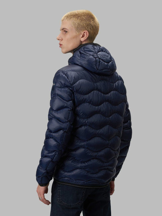 Elegant Blue Goose Down Jacket