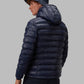 Elevated Blue Nylon Jacket with Signature Logo