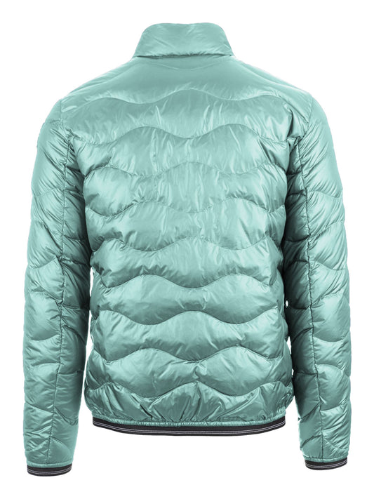 Sleek Light Blue Nylon Jacket