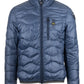 Classic Blue Nylon Jacket with Logo Accents