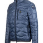 Classic Blue Nylon Jacket with Logo Accents