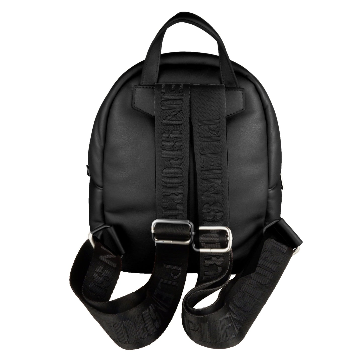 Elegant Black Designer Backpack with Logo Detailing