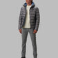 Chic Gray Nylon Zip-Front Jacket