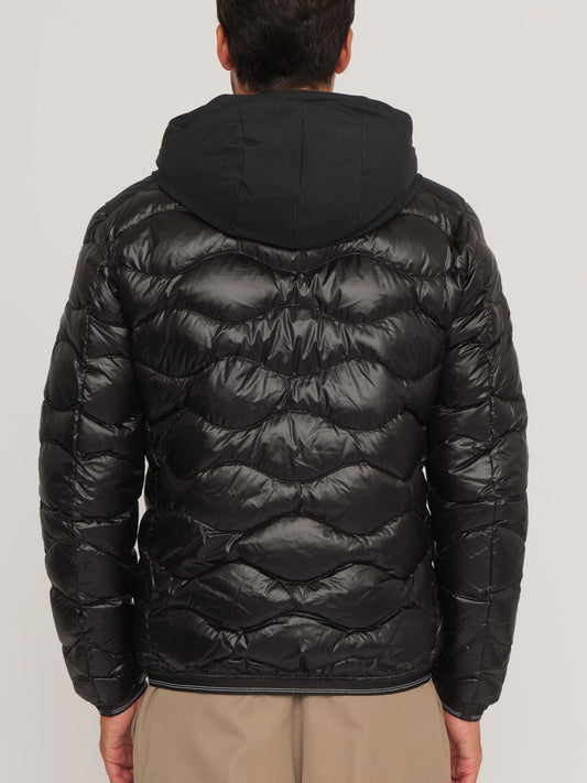 Elegant Men's Shiny Quilted Down Jacket