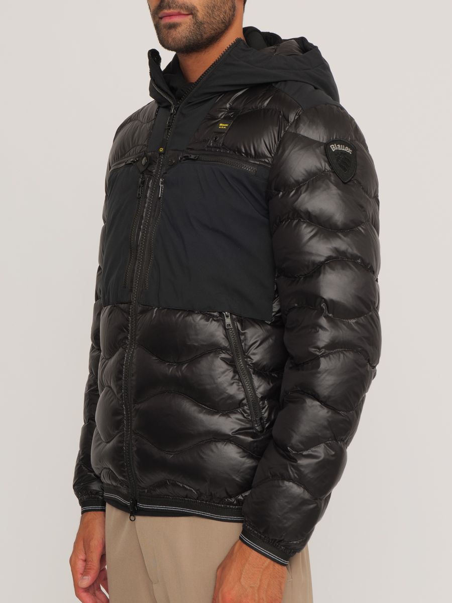 Elegant Men's Shiny Quilted Down Jacket