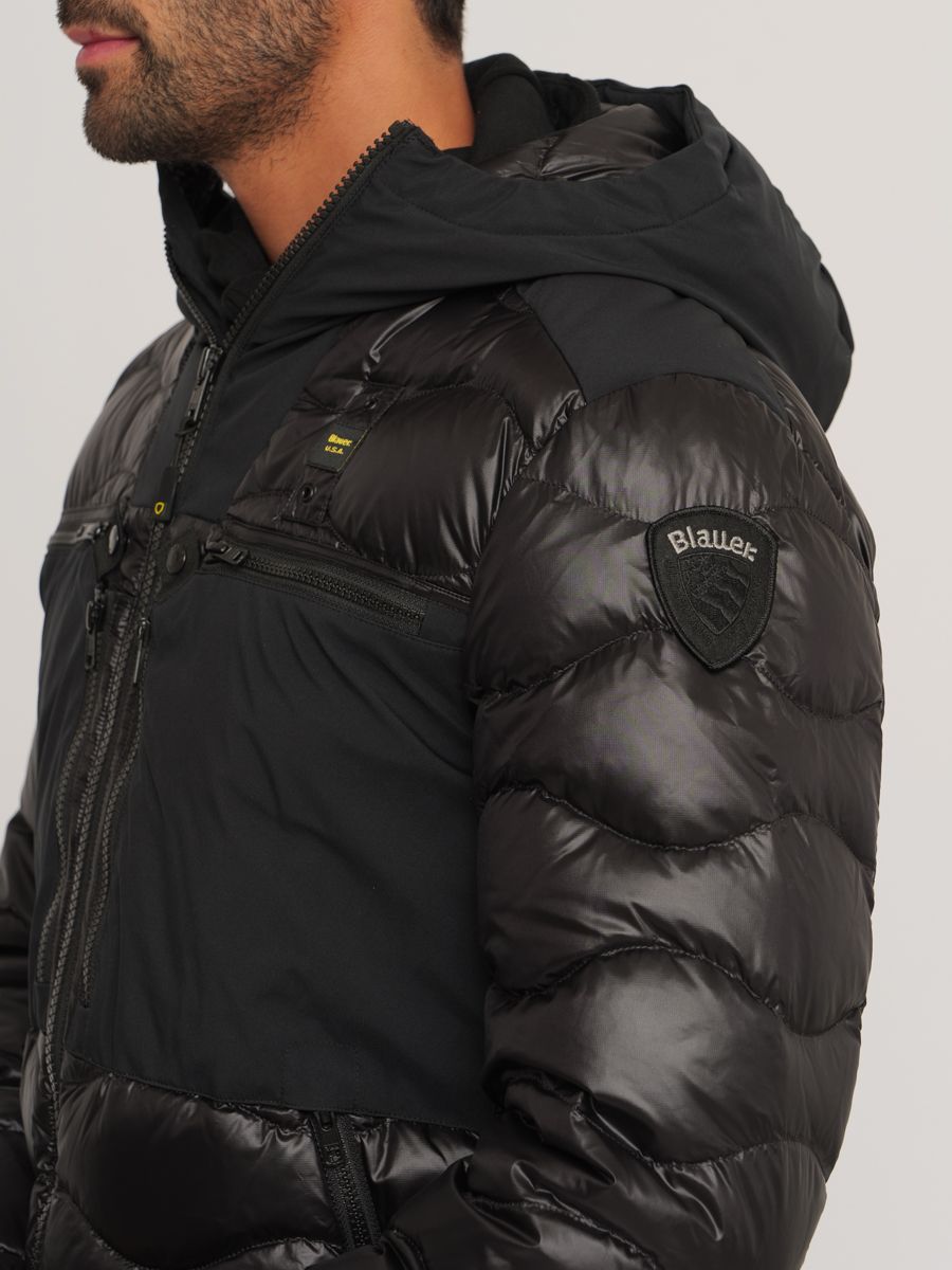 Elegant Men's Shiny Quilted Down Jacket