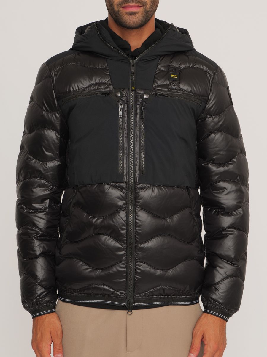 Elegant Men's Shiny Quilted Down Jacket