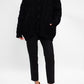 Elegant V-Neck Wool-Cashmere Cardigan in Black