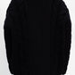 Elegant V-Neck Wool-Cashmere Cardigan in Black