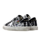 Chic Sequined Calfskin Sneakers in Gray