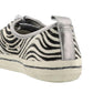 Zebra Pony Hair & Silver Star Women's Sneakers