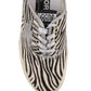 Zebra Pony Hair & Silver Star Women's Sneakers