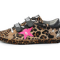Cheetah Print Low-Top Leather Sneakers