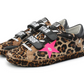 Cheetah Print Low-Top Leather Sneakers