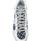Blue Leopard Print Velvet-Lined Sneakers