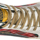 Chic Tartan Calfskin Sneakers with Suede Accents