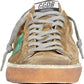 Suede Leather Sneakers with Star Detail