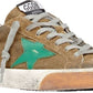 Suede Leather Sneakers with Star Detail