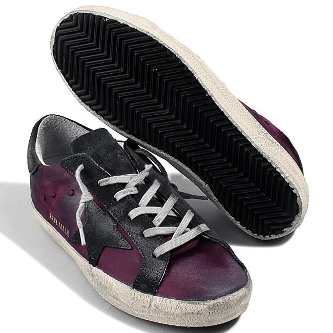 Dark Violet Italian Sneakers with Suede Accents