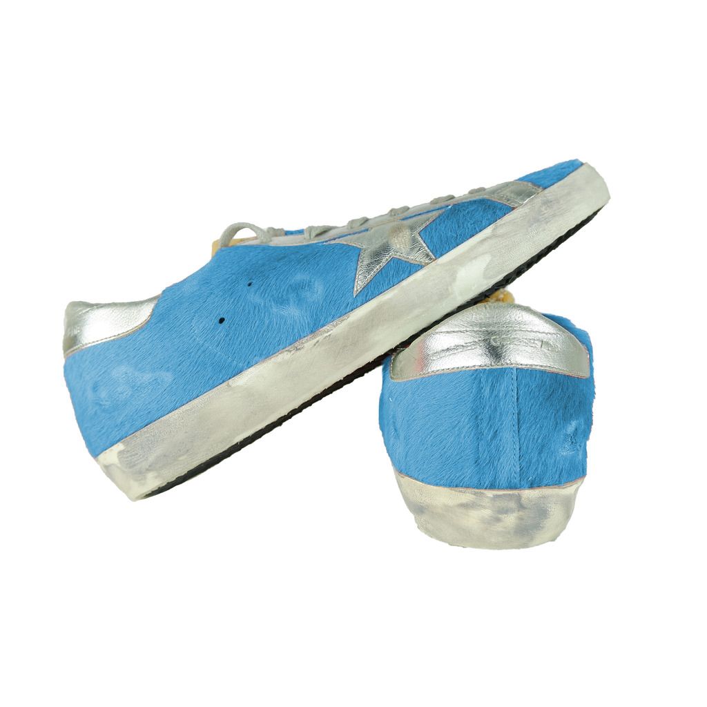 Elegant Light Blue Pony Sneakers