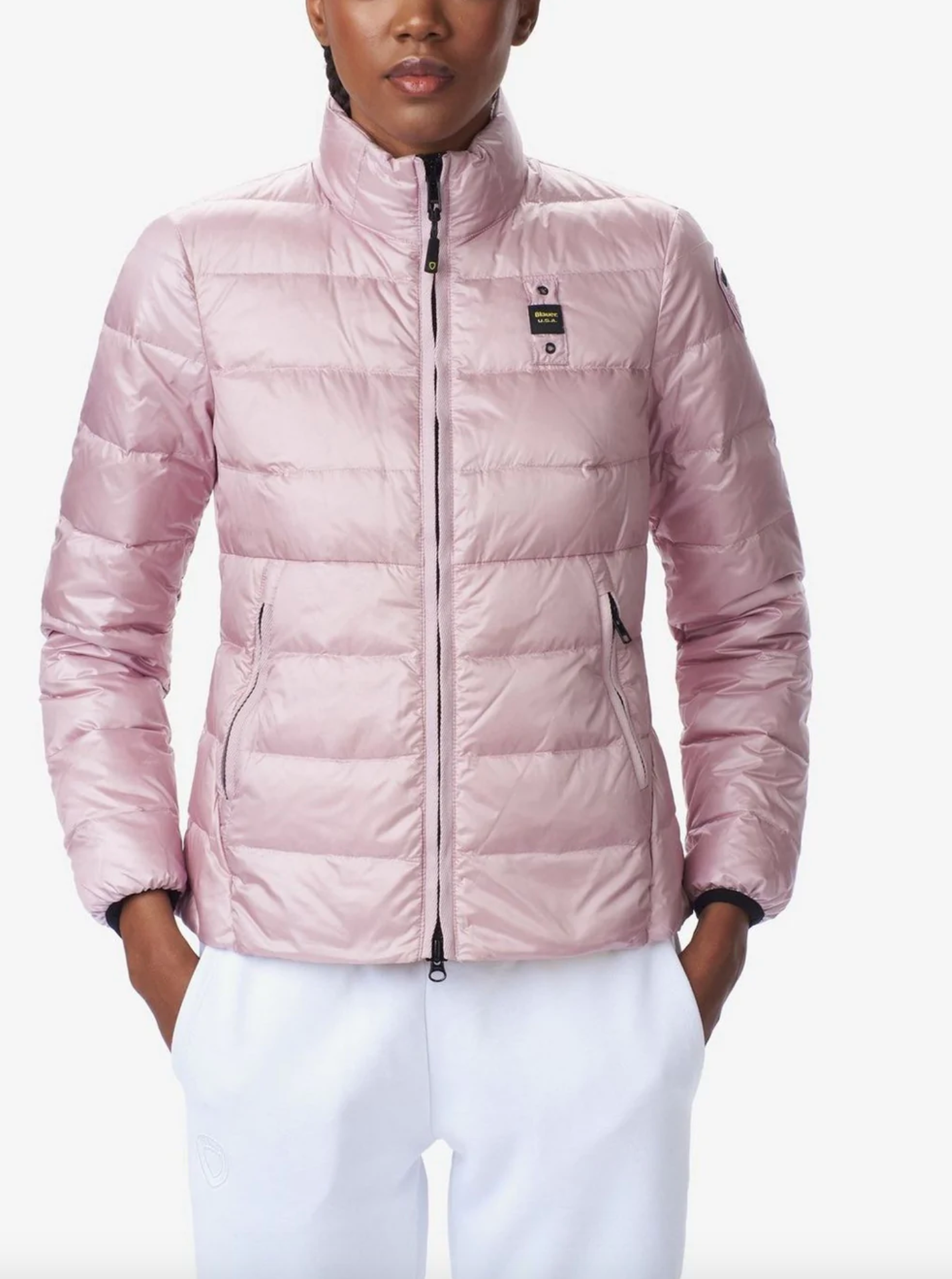 Elegant Pink Goose Down Jacket