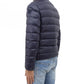 Chic Blue Quilted Hooded Down Jacket