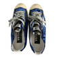 Velvety Blue Suede Sneakers with White Star Accent