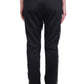 Chic Black Cotton Blend Trousers