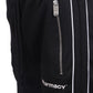 Chic Black Cotton Blend Trousers