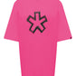 Fuchsia Cotton Tee with Statement Prints