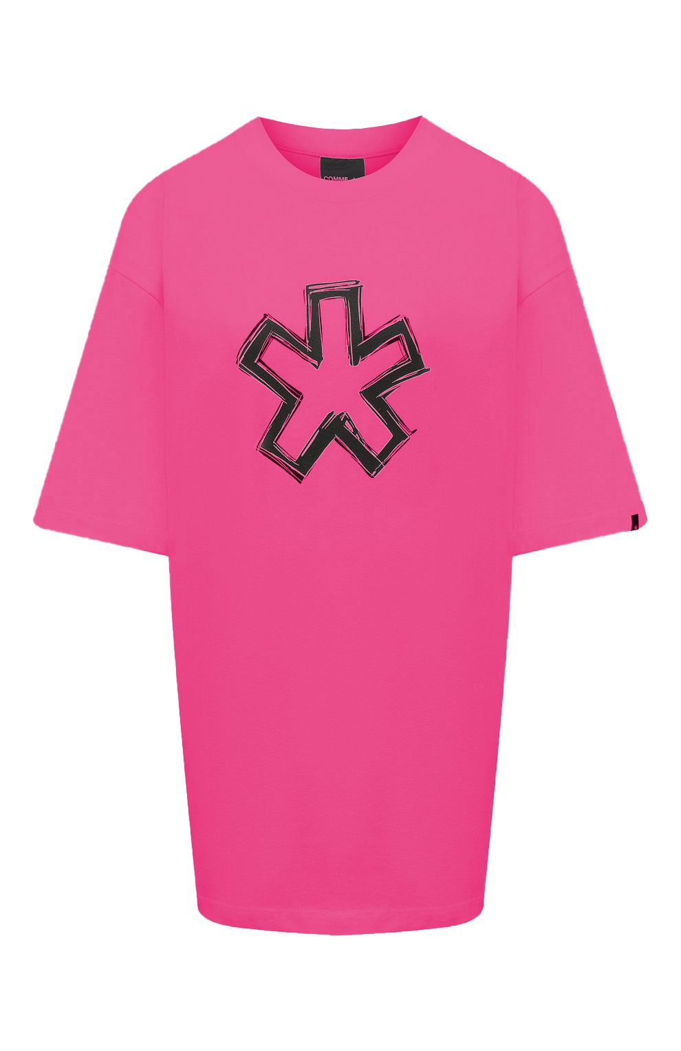 Fuchsia Cotton Tee with Statement Prints