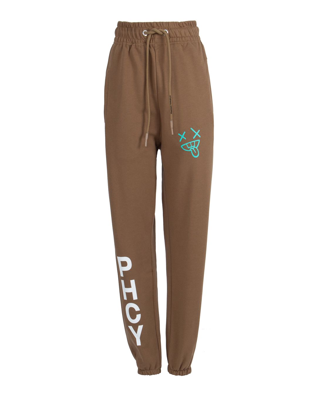 Chic Cotton Jersey Trousers with Logo Print