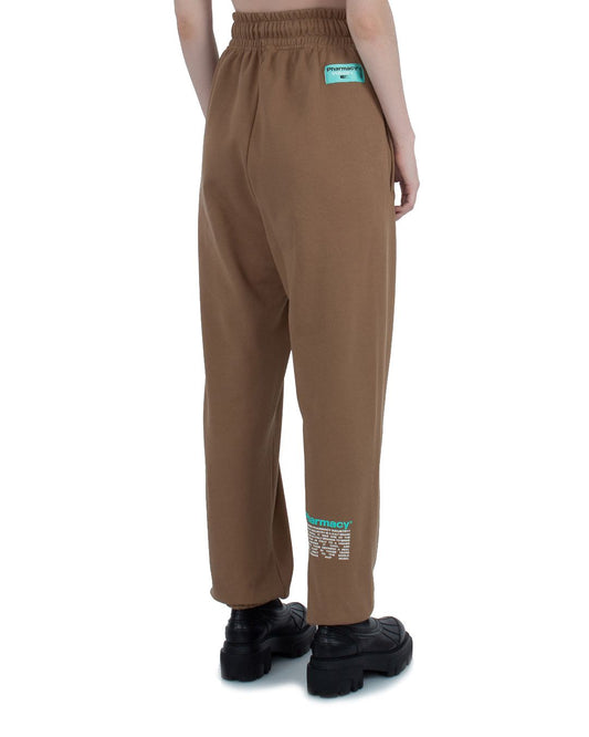 Chic Cotton Jersey Trousers with Logo Print