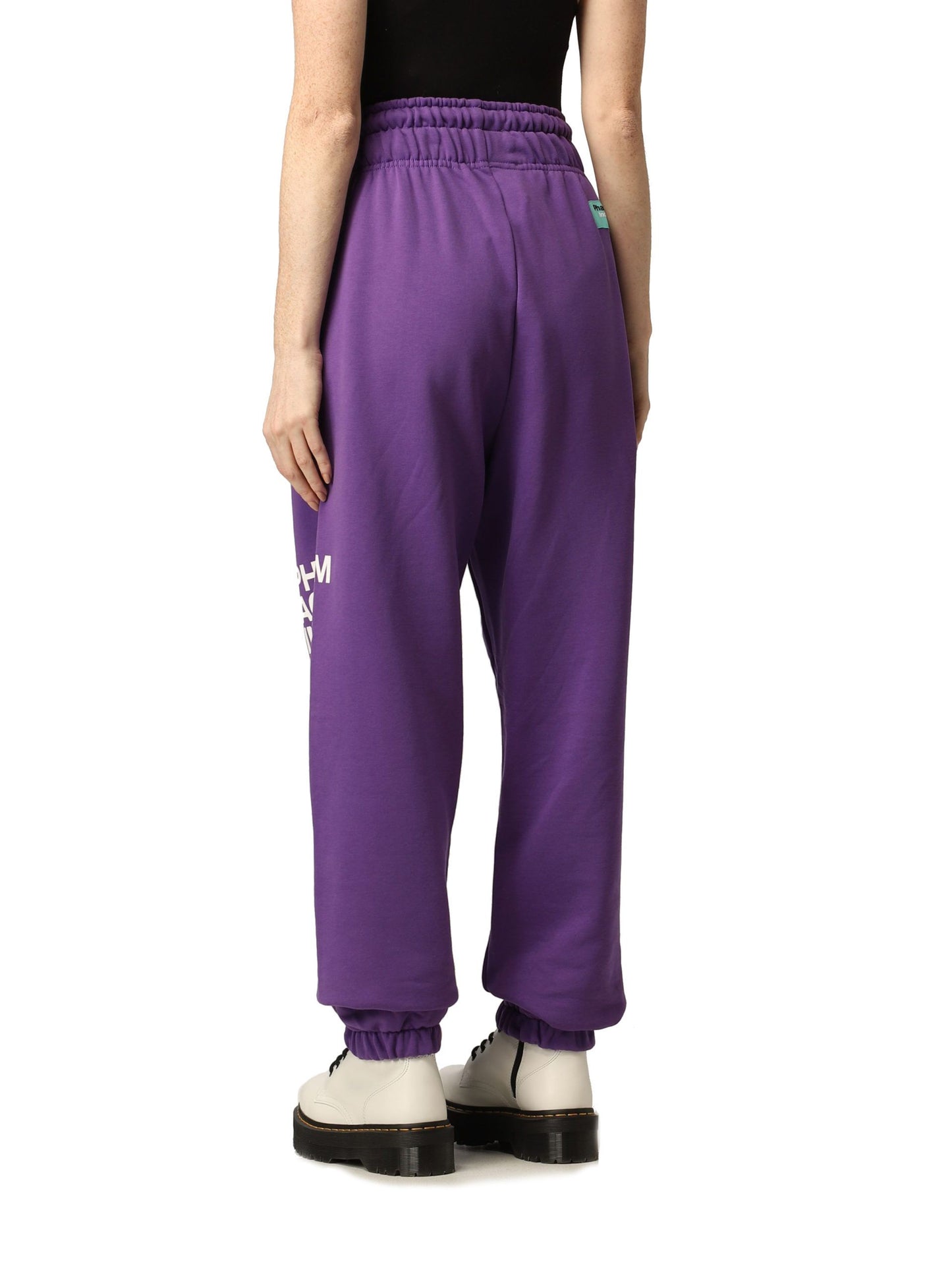 Chic Purple Logo Tracksuit Trousers