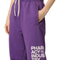 Chic Purple Logo Tracksuit Trousers