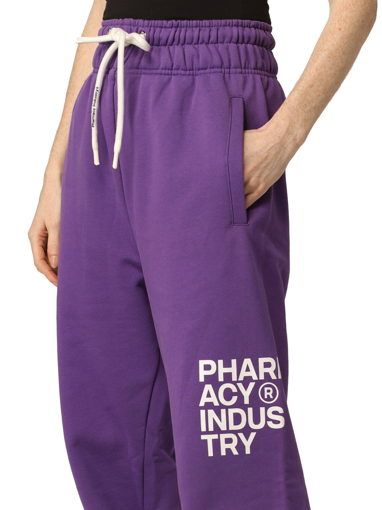 Chic Purple Logo Tracksuit Trousers