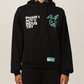 Chic Black Cotton Hoodie with Signature Design