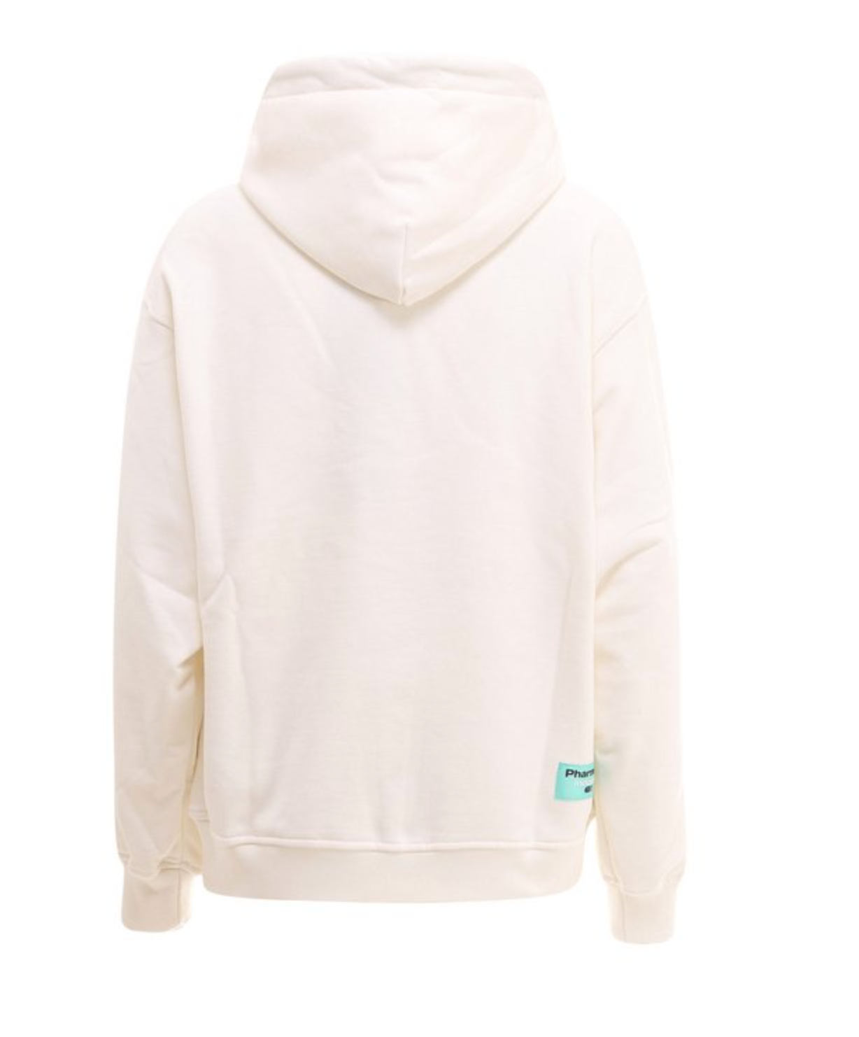 Chic White Cotton Hoodie with Brand Motif