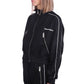 Chic Black Zippered Short Sweatshirt