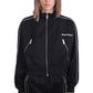 Chic Black Zippered Short Sweatshirt