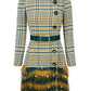 Chic Tartan Ecoleather Belted Dress