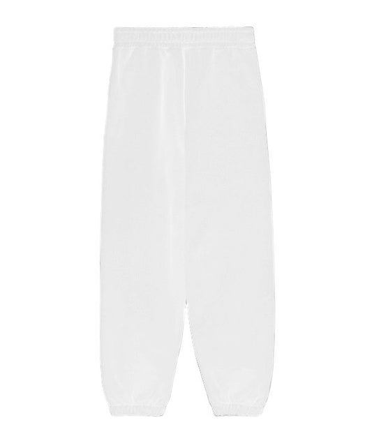 Elevated Streetwear White Cotton Sweatpants