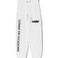 Elevated Streetwear White Cotton Sweatpants