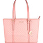 Elegant Pink Leather Shopper Tote for Refined Style