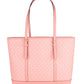Elegant Pink Leather Shopper Tote for Refined Style