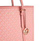 Elegant Pink Leather Shopper Tote for Refined Style